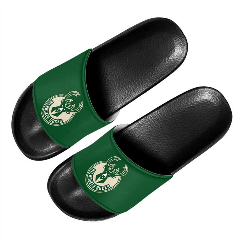 Women's Milwaukee Bucks Flip Flops 002